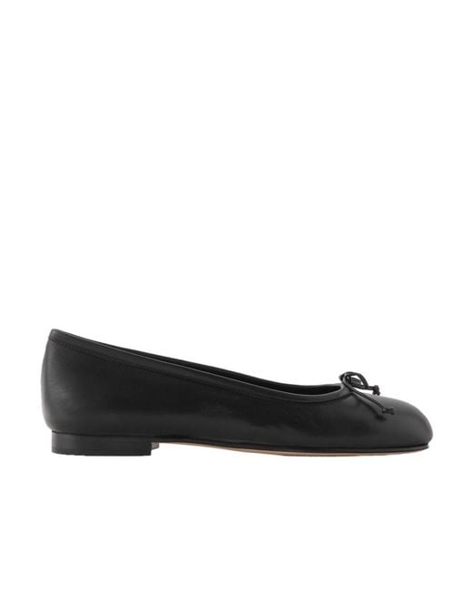 Manolo Blahnik Black Veralli Bow Decorated Ballet Shoes