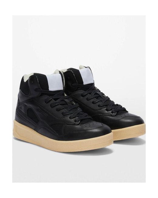 Jil Sander Black High-Top Sneakers