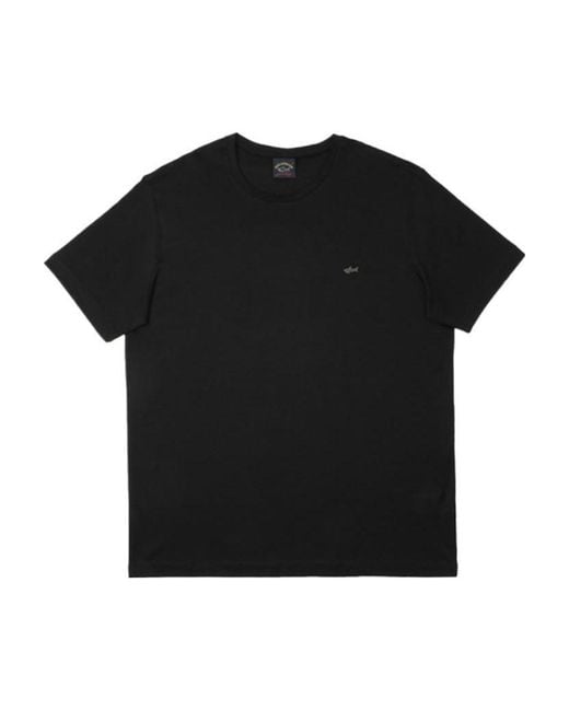Paul & Shark Black Logo Details T-Shirt for men
