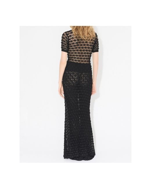 Alaïa Black Lace Knitted Pants