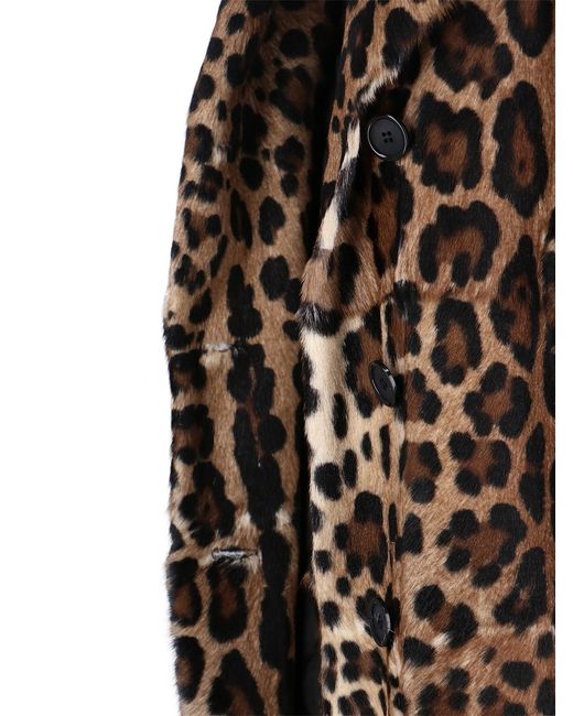 Dolce & Gabbana Brown Leopard Printed Coat