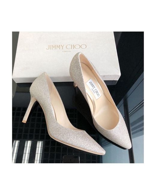 Jimmy Choo White Romy Pointed-Toe Pumps