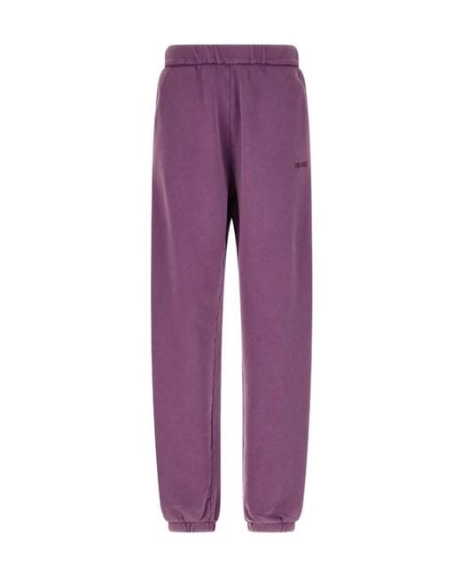 The Attico Purple Embroidered Logo Sweatpants