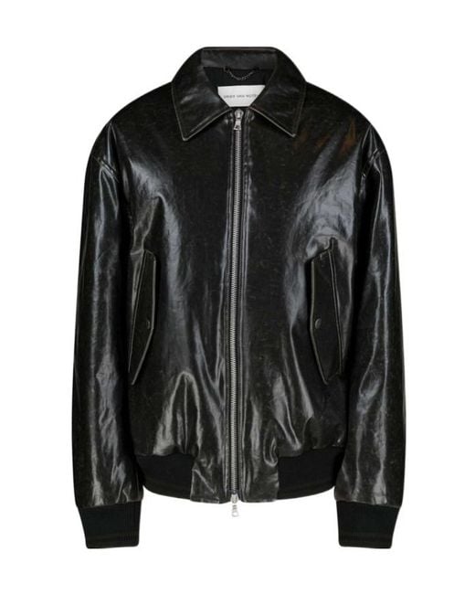 Dries Van Noten Black Bomber Jacket for men