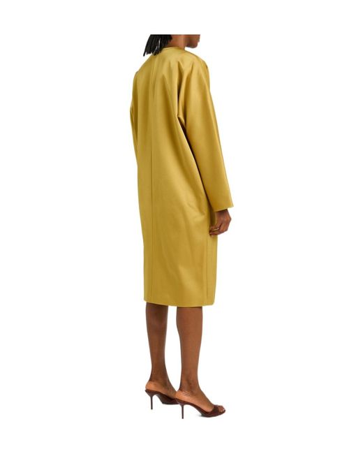 Staud Yellow Liz Satin Coat