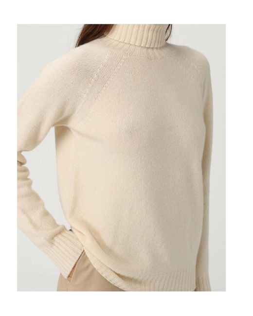 Drumohr White High-Neck Long-Sleeved Sweater