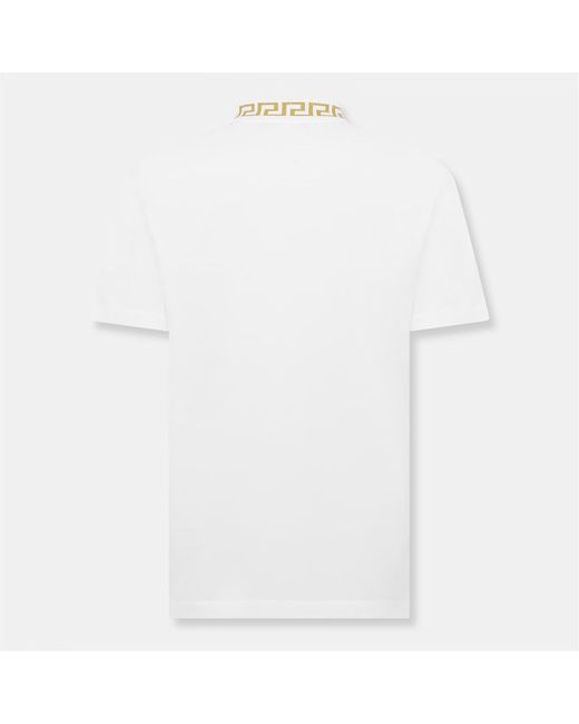 Versace White Greca Polo Sn00 for men