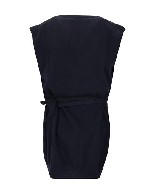 Lela Rose Blue Sleeveless Cardigan