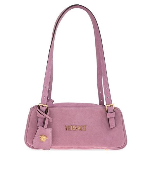 Versace Pink 'Tag Bowling' Shoulder Bag
