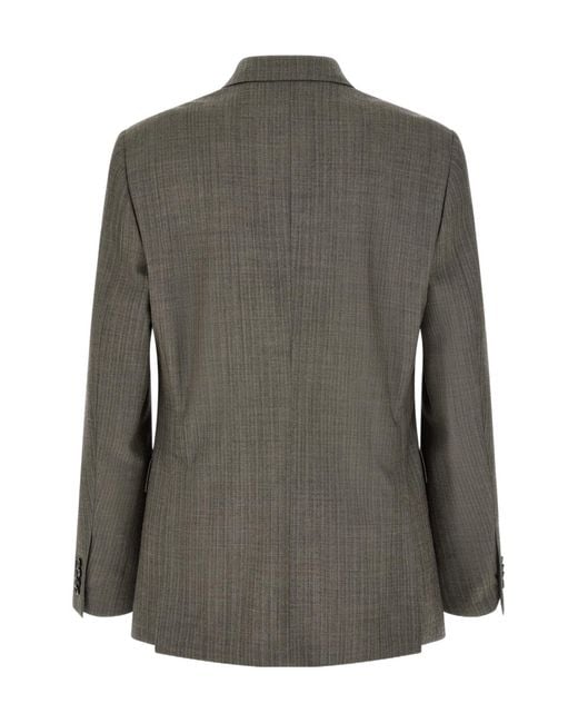 Lardini Gray Double-Breasted Blazer, Straight-Leg Suit Trousers for men