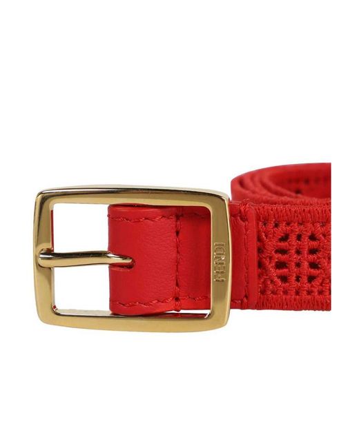 Fendi White Logo Belt