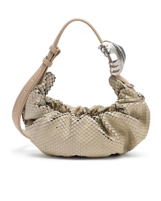 DIESEL Metallic Grab D Small Textured Shoulder Bag