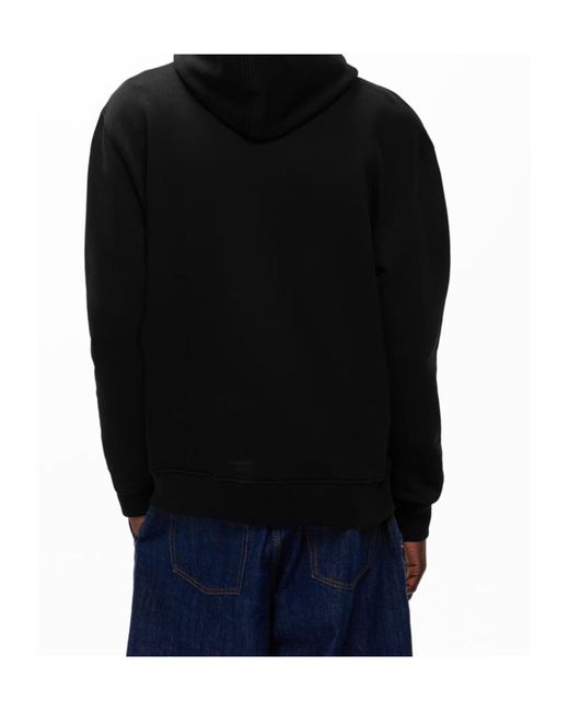 AMI Black Logo Hoodie for men