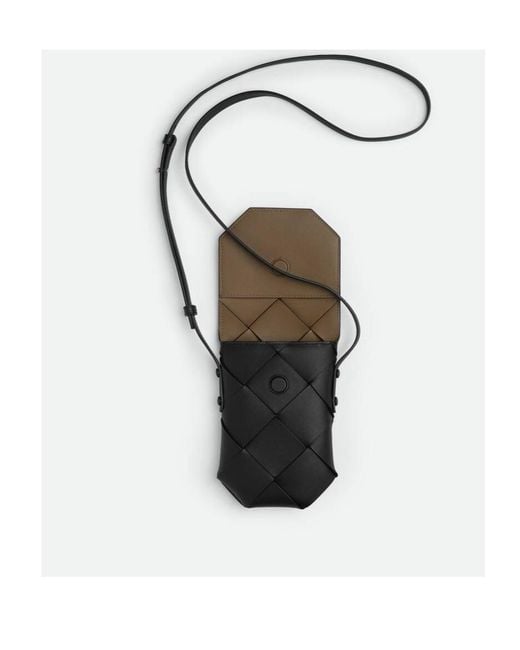 Bottega Veneta White Diago Phone Pouch for men