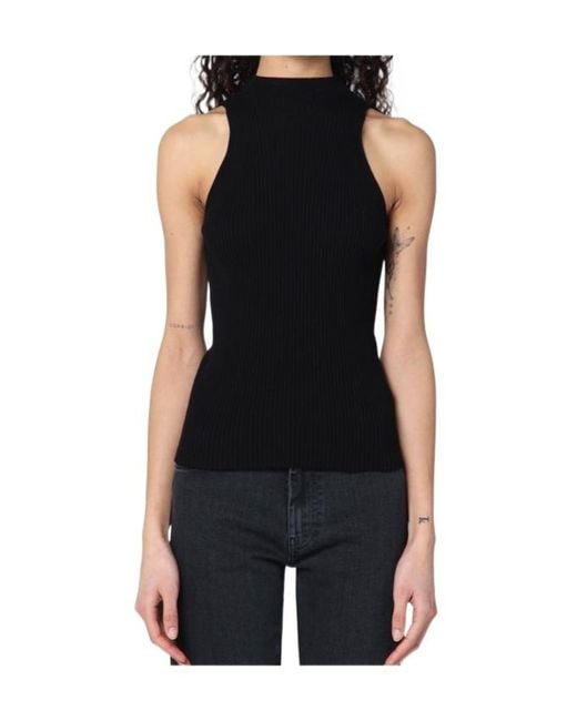 Roberto Collina Black Cotton Tank Top