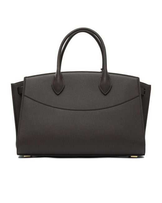 Ferragamo Black Double Handle Tote Bag