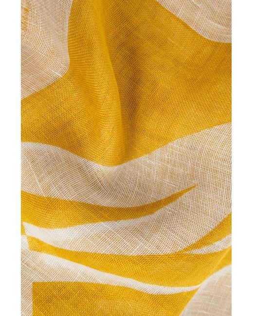 Moschino Yellow Logo Printed Scarf for men