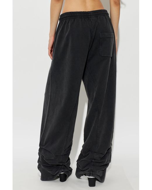 AVAVAV Black Smock Detailed Track Pants