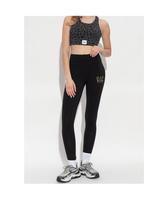 EA7 Black Printed Training Top