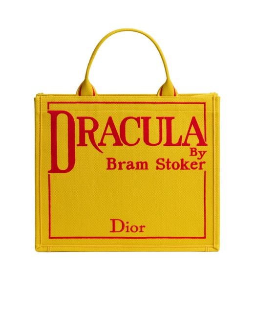 Dior Yellow Medium Book Tote With Strap for men