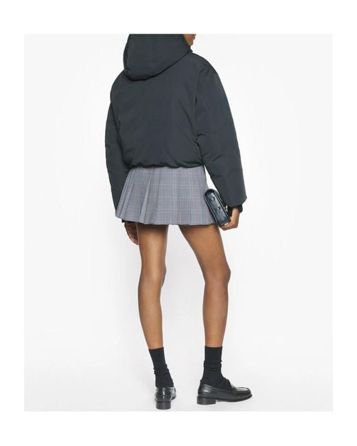 Maison Kitsuné Blue Hooded Zip-Up Puffer Jacket