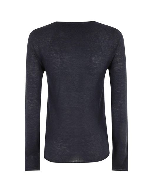 Roberto Collina Blue Crew Neck Knitwear