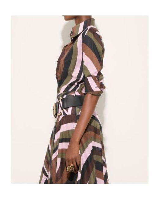 Emilio Pucci Multicolor Iride Print Cotton Muslin Shirt