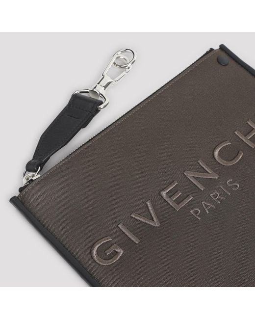 Givenchy Gray Zipper Wallet for men