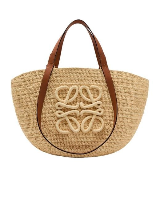 Loewe Metallic X Paula S Ibiza Eclipse Medium Raffia Bag