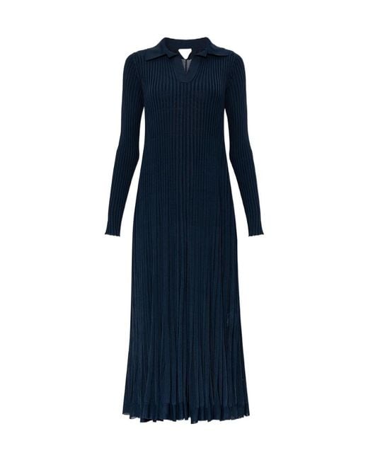 Bottega Veneta Blue Pleated Dress