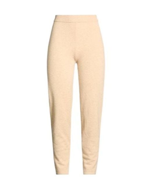 Max Mara Natural High-Waisted Drawstring Knit Pants