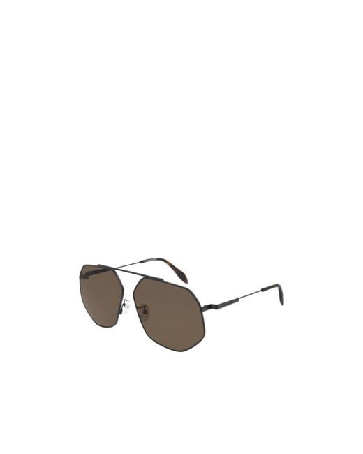 McQueen Metallic Logo Sunglasses for men
