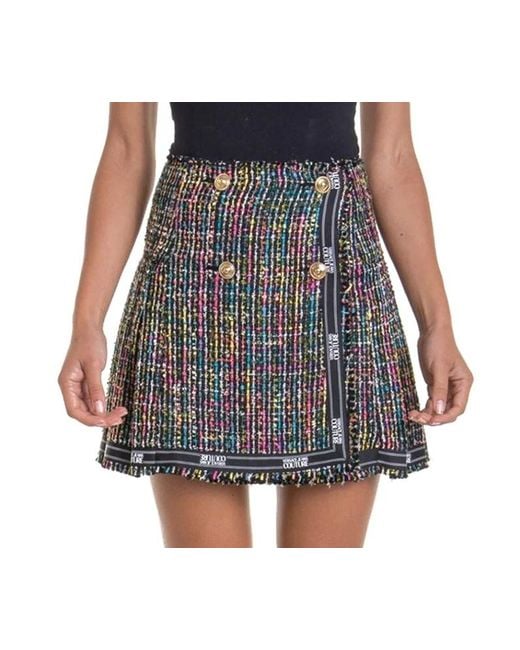 Versace Jeans Gray Color-Matching Skirt