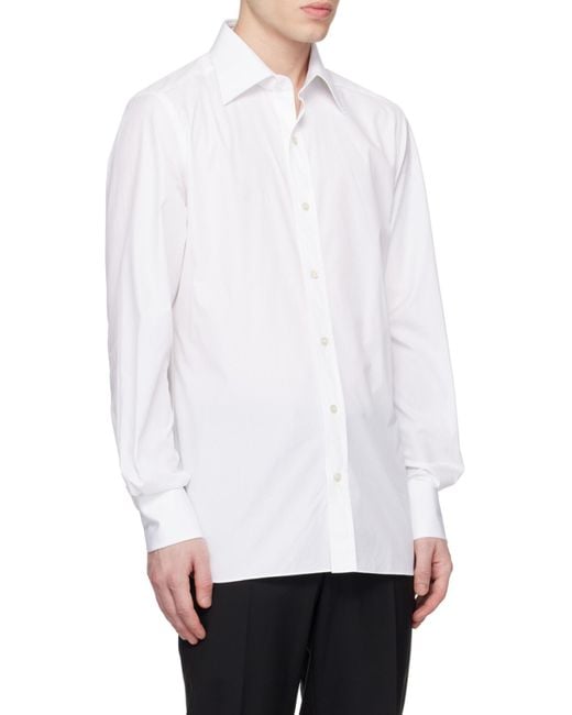 Tom Ford White Buttoned Long-Sleeved Shirt for men