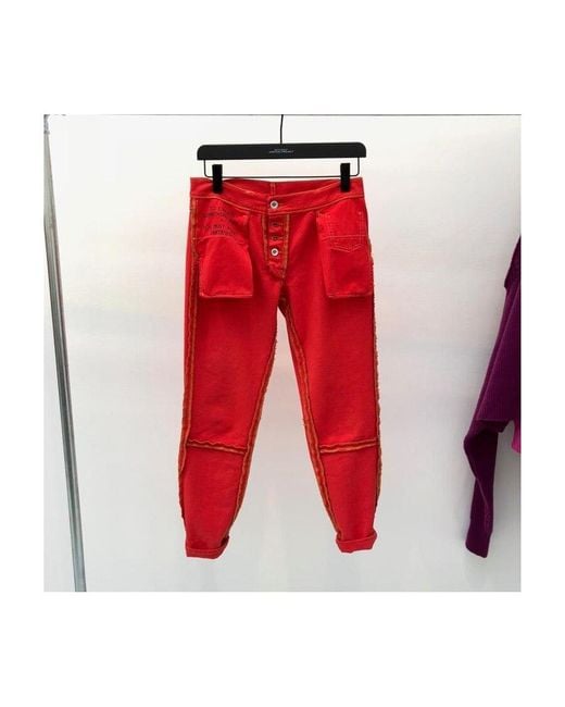 Unravel Project Red Logo Skinny Jeans