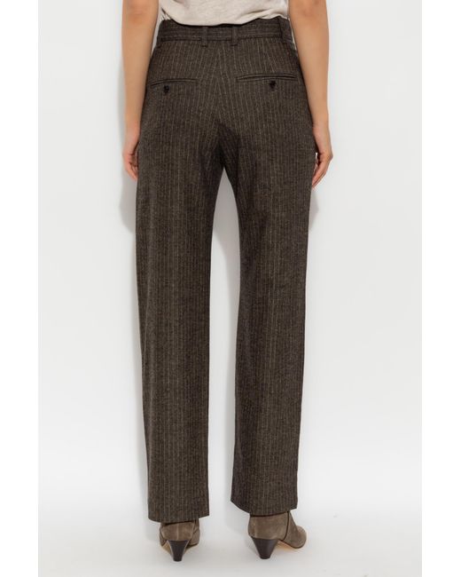 Isabel Marant Gray Lisetta Pinstripe Trousers