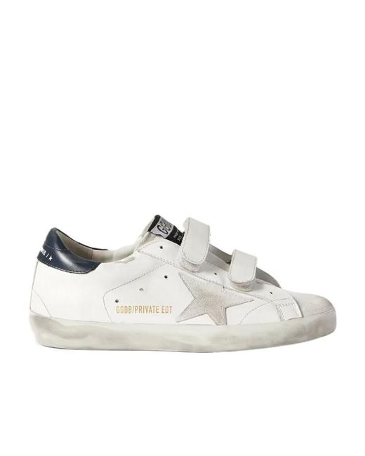 Golden Goose Deluxe Brand White Old School Imitation Sequins And Onion Casual Sneakers
