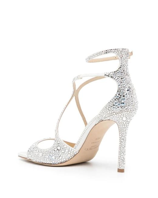 Jimmy Choo White Jingshi High-Heeled Sandals