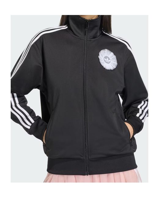 Adidas Originals Black Zip-Up Stripe-Detail Sweatshirt