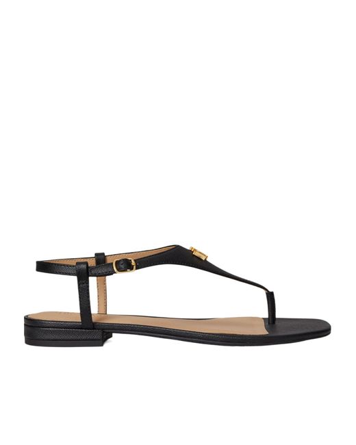 Ralph Lauren Brown Minimalist Flat Sandals