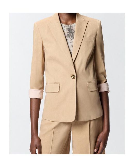Pinko Natural Single-Breasted Jacket