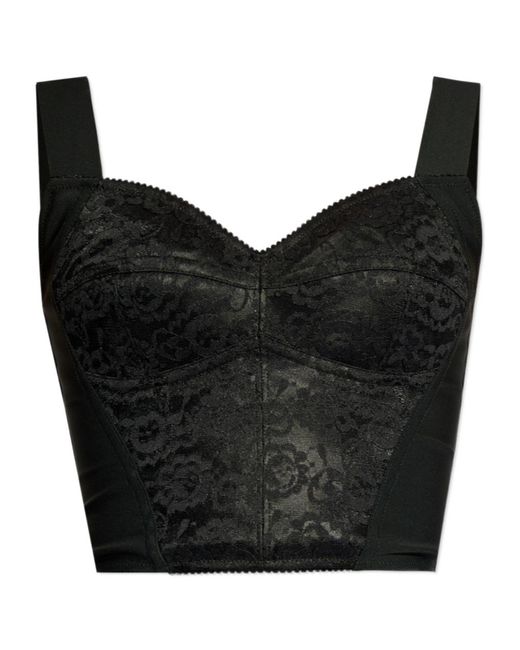 Dolce & Gabbana Black Elegant Bustier Top