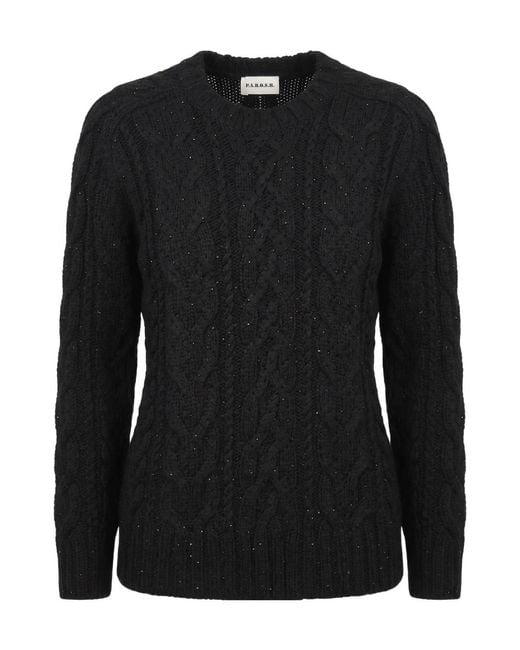 P.A.R.O.S.H. Black Crew-Neck Sweater