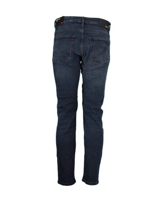 Boss Blue Belt-Loop Jeans for men