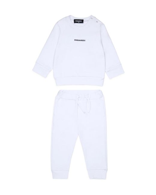 DSquared² White Logo-Print Tracksuit Set