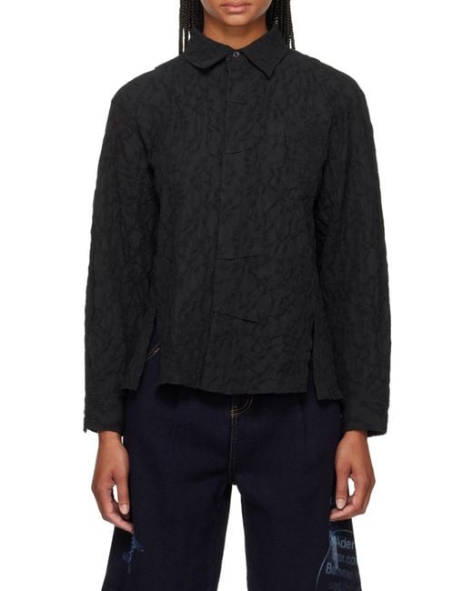 Adererror Black Pocket Long-Sleeved Shirt for men