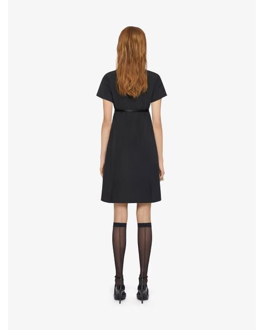 Givenchy Black Voyou Short-Sleeved Midi Dress