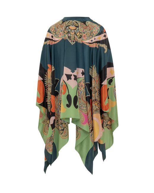 Etro Blue Printed Cape