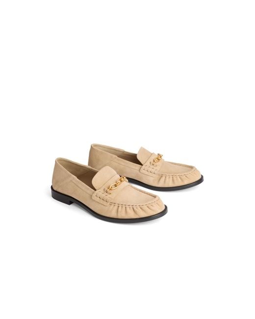 Balmain Natural Sync Suede Leather Loafers for men