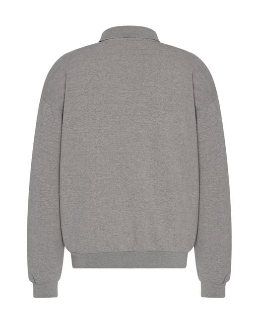 The Row Gray Ry Buttoned French-Terry Polo Shirt for men